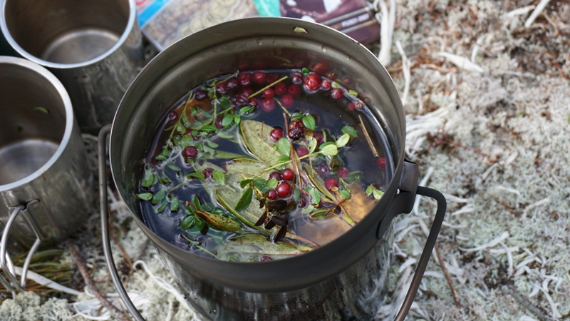 чай с брусникой